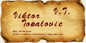 Viktor Topalović vizit kartica
